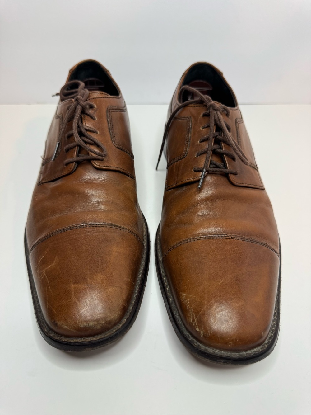 Johnston & Murphy Brown Leather Cap Toe Oxfords Men's Size 11 M